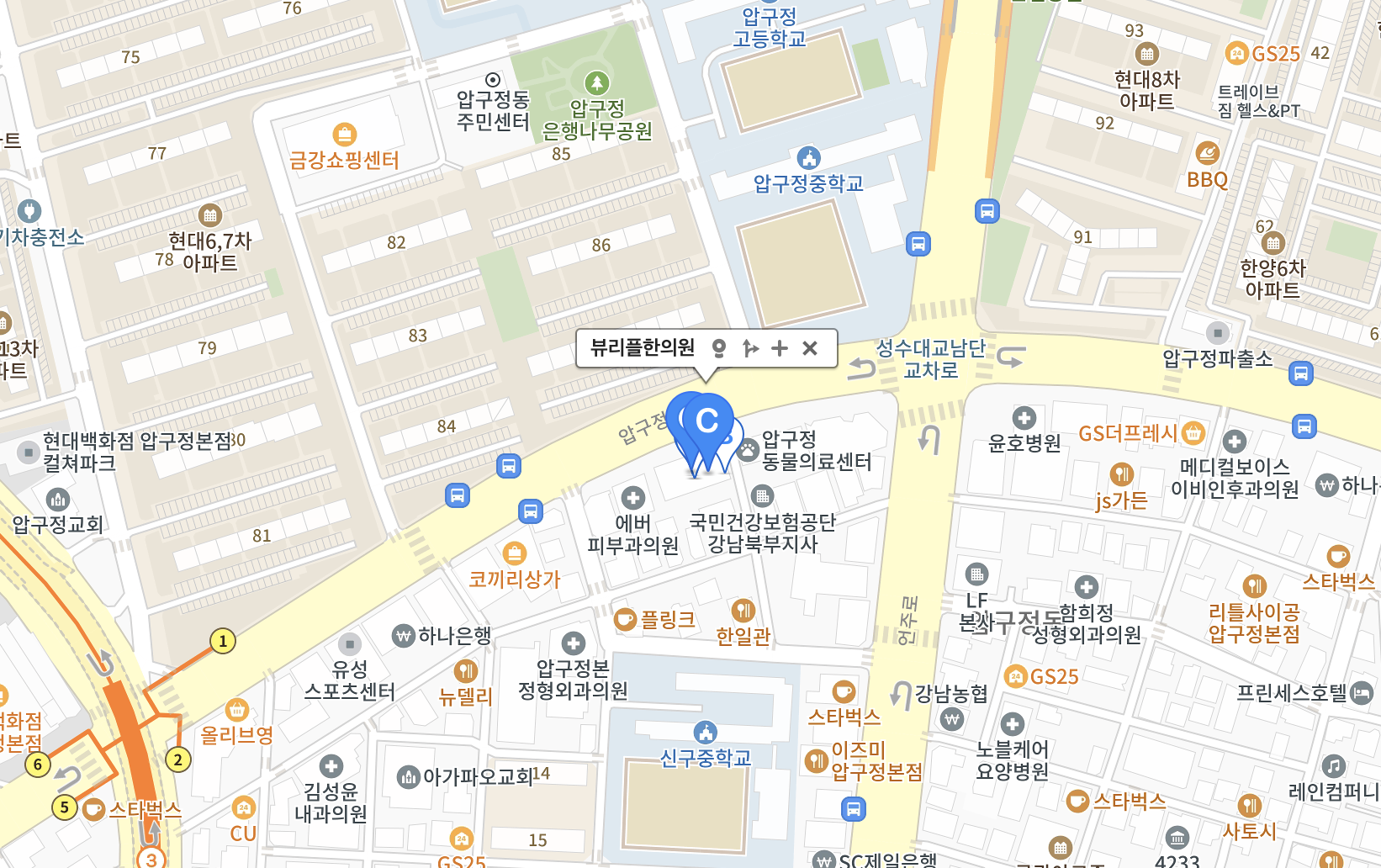 오시는 길